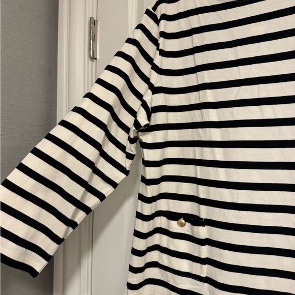 NWT J. Crew Mariner Cloth Striped Dress with Gold Buttons - Picture 4 of 6